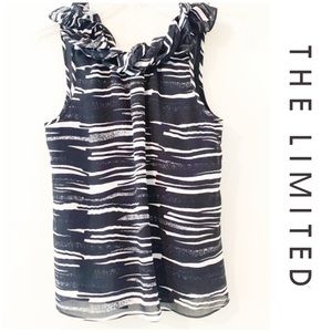 The Limited Black and White Blouse Sleeveless
